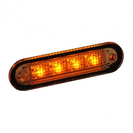 LED poziční světlo - 4 SMD LED 12-24V/DC oranžová