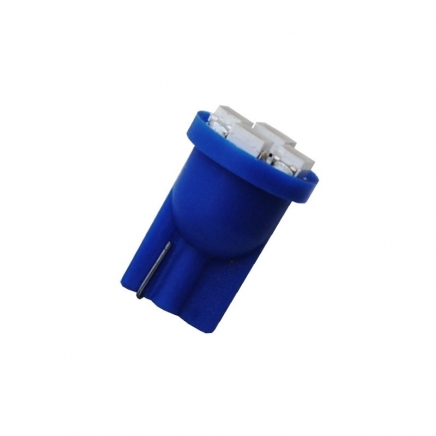 LED T10 4 SMD 1210 LED 12V modrá