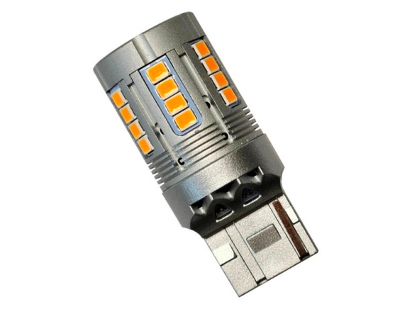 LED W3x16d (T20) 33 SMD 2835 10-30V oranžová CANBUS