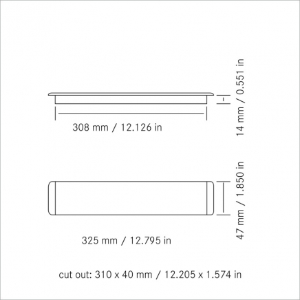LED světlo RESOLUX 815 4W 12V/DC 325mm teplá bílá