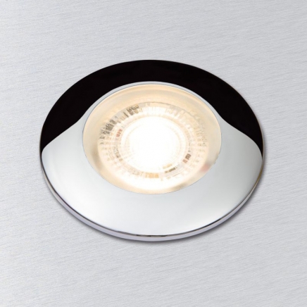 LED zástavbové světlo F-19 mini 3W 10-30V/DC teplá bílá, rámeček chrom