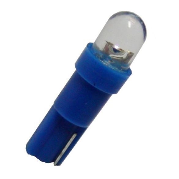 LED žárovka 12V patice T5 1 LED modrá