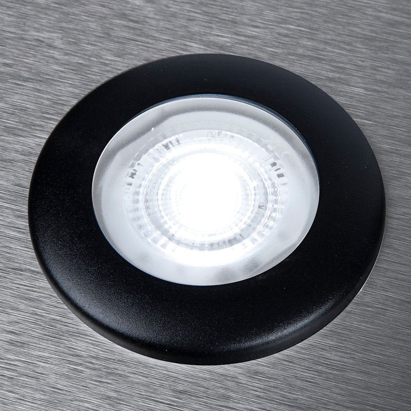 Vodotěsné zástavbové světlo F-190 24V/DC, studená bílá LED, IP67, rámeček černý